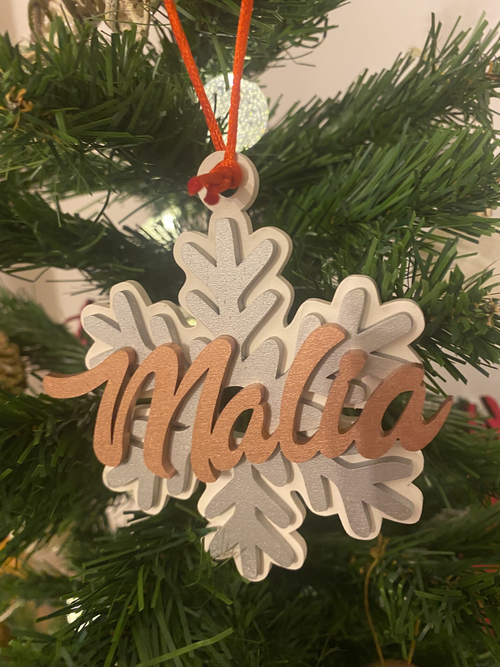 Bola Navidad Copo Nieve en Relieve photo review