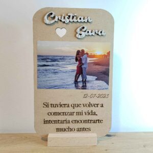 Placa Foto Corazón Troquelado