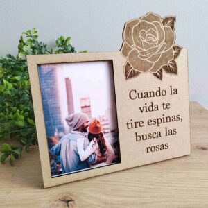 Marco fotos rosa vertical