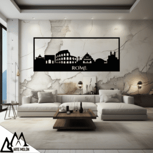 Skyline ciudad con marco