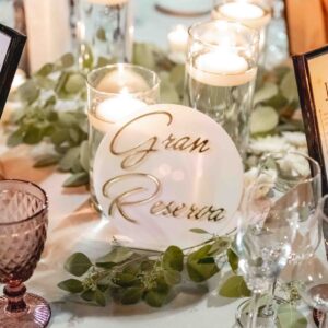 Mesero Redondo Metacrilato Personalizado